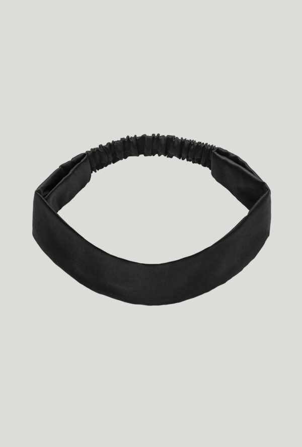 Black silk headband 
Czarna jedwabna opaska do włosów