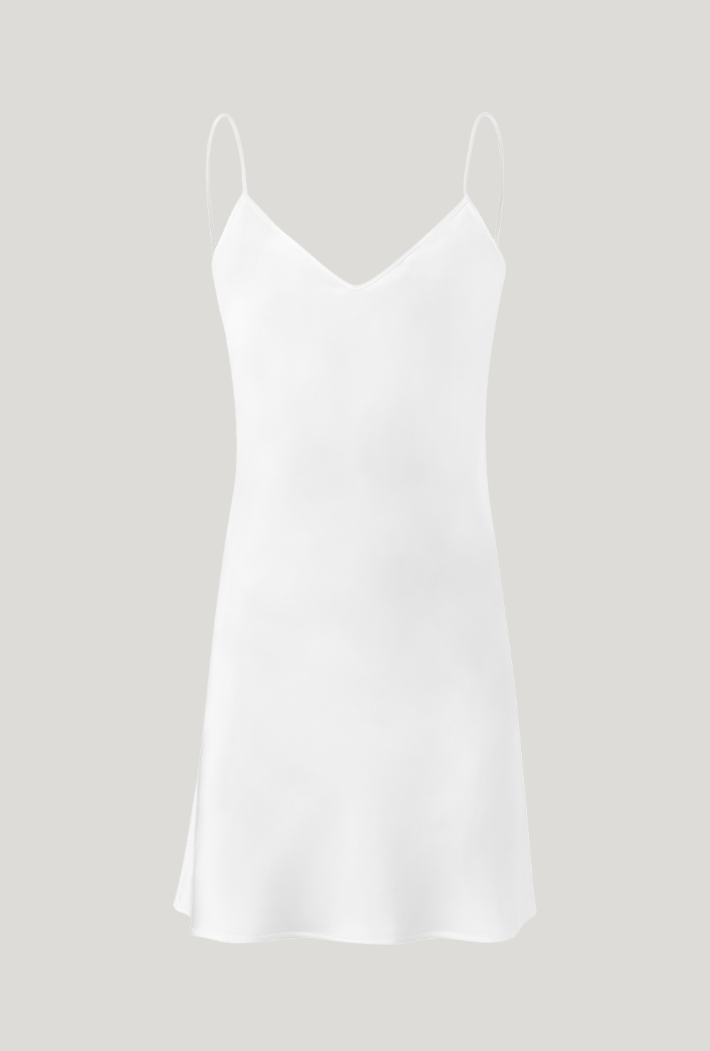 Biała satynowa sukienka mini z jedwabiu - Jane White