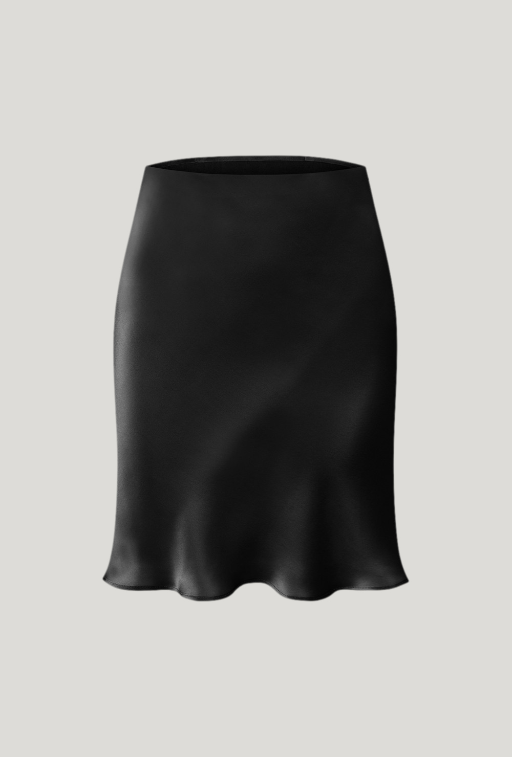 Black silk mini skirt Czarna jedwabna spódnica mini