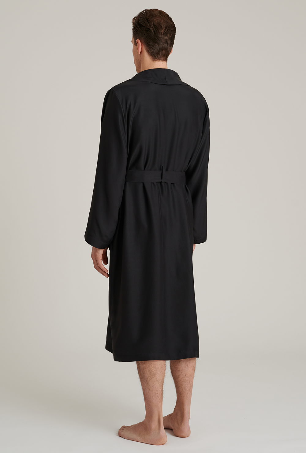 Black silk robe