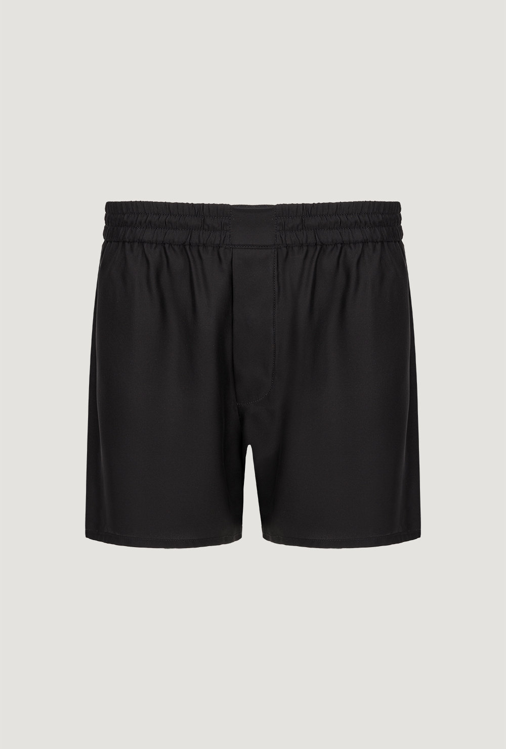 Black silk matte boxer shorts