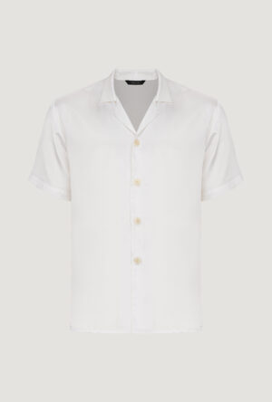 White short-sleeved men's shirt Biała koszula z krótkim rękawem