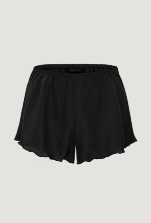 Black silk crepe pyjama shorts 
Czarne jedwabne szorty piżamowe z matowej krepy